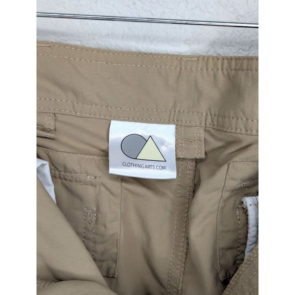 NWT Clothing Arts Pick-Pocket Proof Adventure Travel Pants Sz 36 Khaki Nylon - Picture 8 of 10
